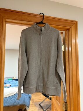 NWT Banana Republic Men's Full-Zip Sweater - Taupe Gray